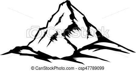 450x234 Mountain Peak, Landscape Series. Vector Illustration Of Eps