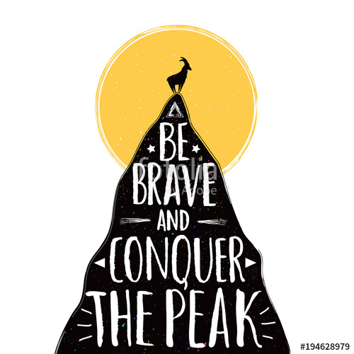 500x500 Vector Illustration With Goat Silhouette On Top