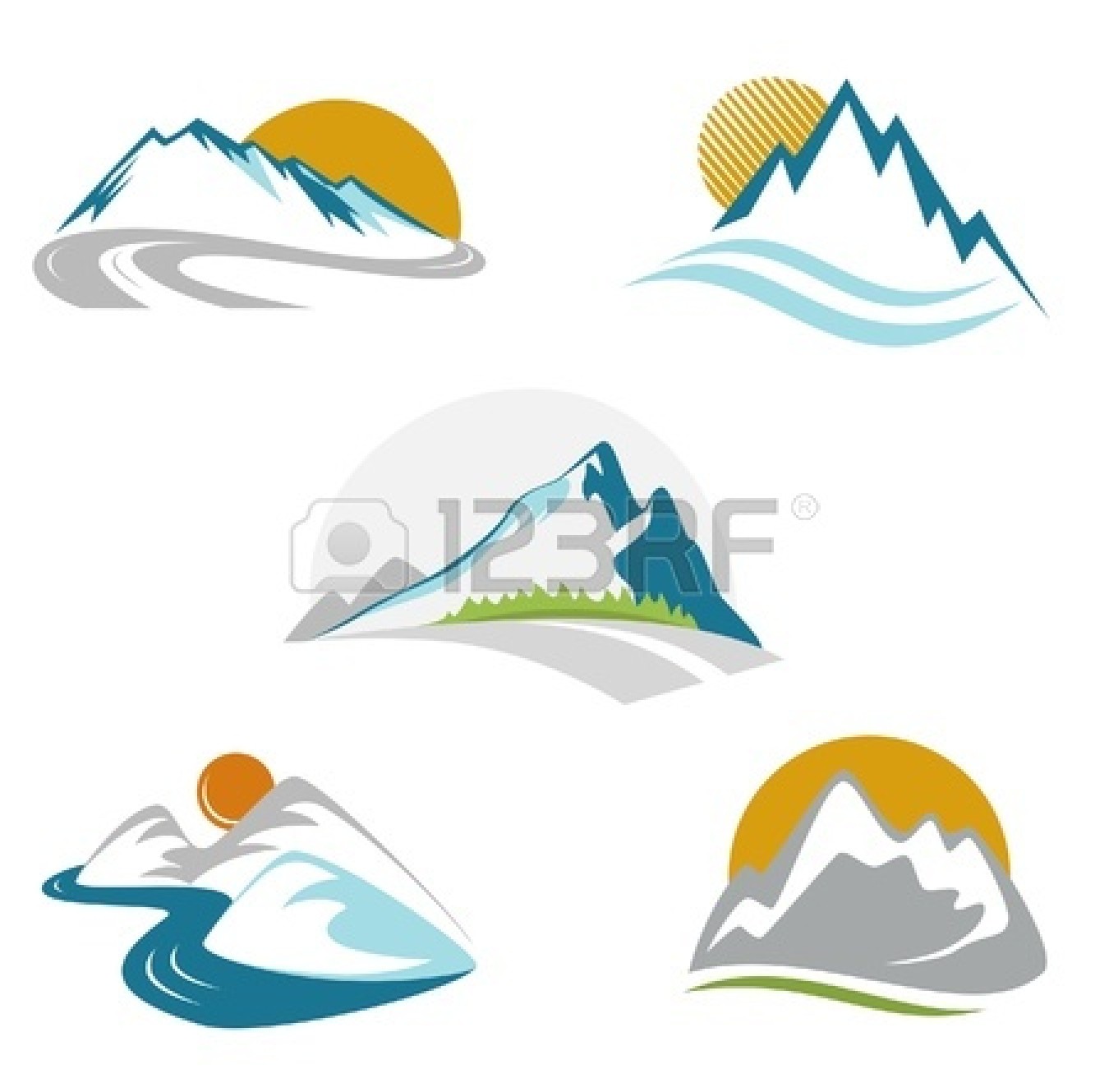 1350x1329 Mountain Peak Vector Clipart Panda