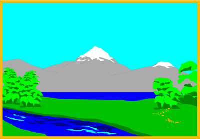400x277 Mountain Landscape Clipart