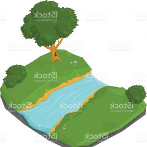 300x300 Mountain Landscape With River Vector Clipart Createmepink