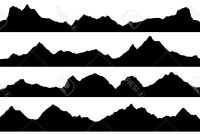 200x135 Best Mountain Range Silhouette Black White Images