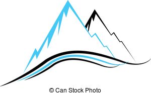 300x187 Hand Drawn Mountains Logo Set. Ski Resort Vector Icons, Eps