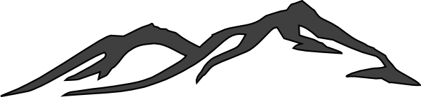 600x139 Mountain Outline Mountain Snow Clip Art