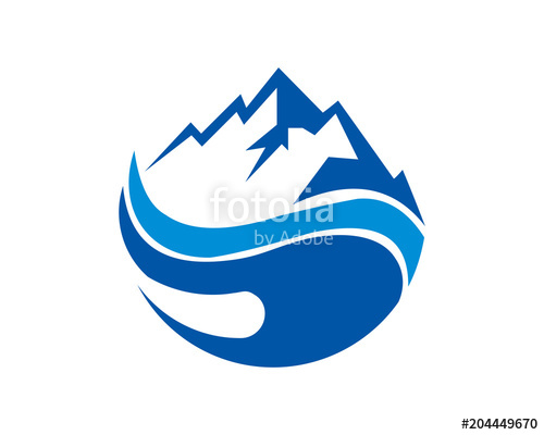 500x400 Mountain Landscape Outdoor Peak Adventure Silhouette Logo Set