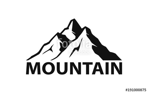 500x316 Mountain Logo Silhouette In Black Color Stock Image And Royalty