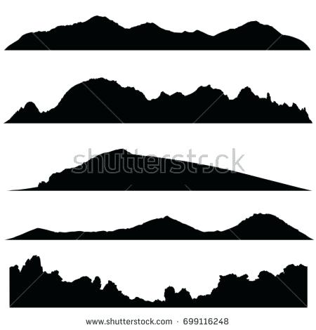 450x470 Mountain Landscape Silhouette Landscape Silhouette Mountain
