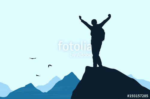 500x331 Mountain Landscape Silhouette Silhouettes Of Mountains For Design