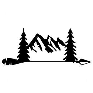 300x300 Mountain Arrow Silhouette Design, Arrow And Silhouettes
