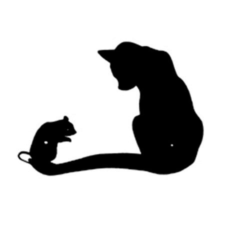 450x450 Cat And Mouse Silhouette