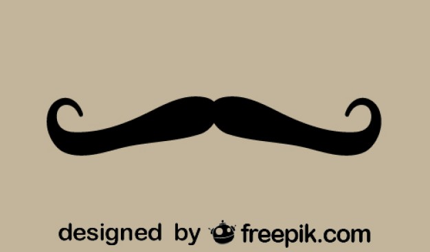 626x368 Retro Mustache Silhouette Design Vector Free Download