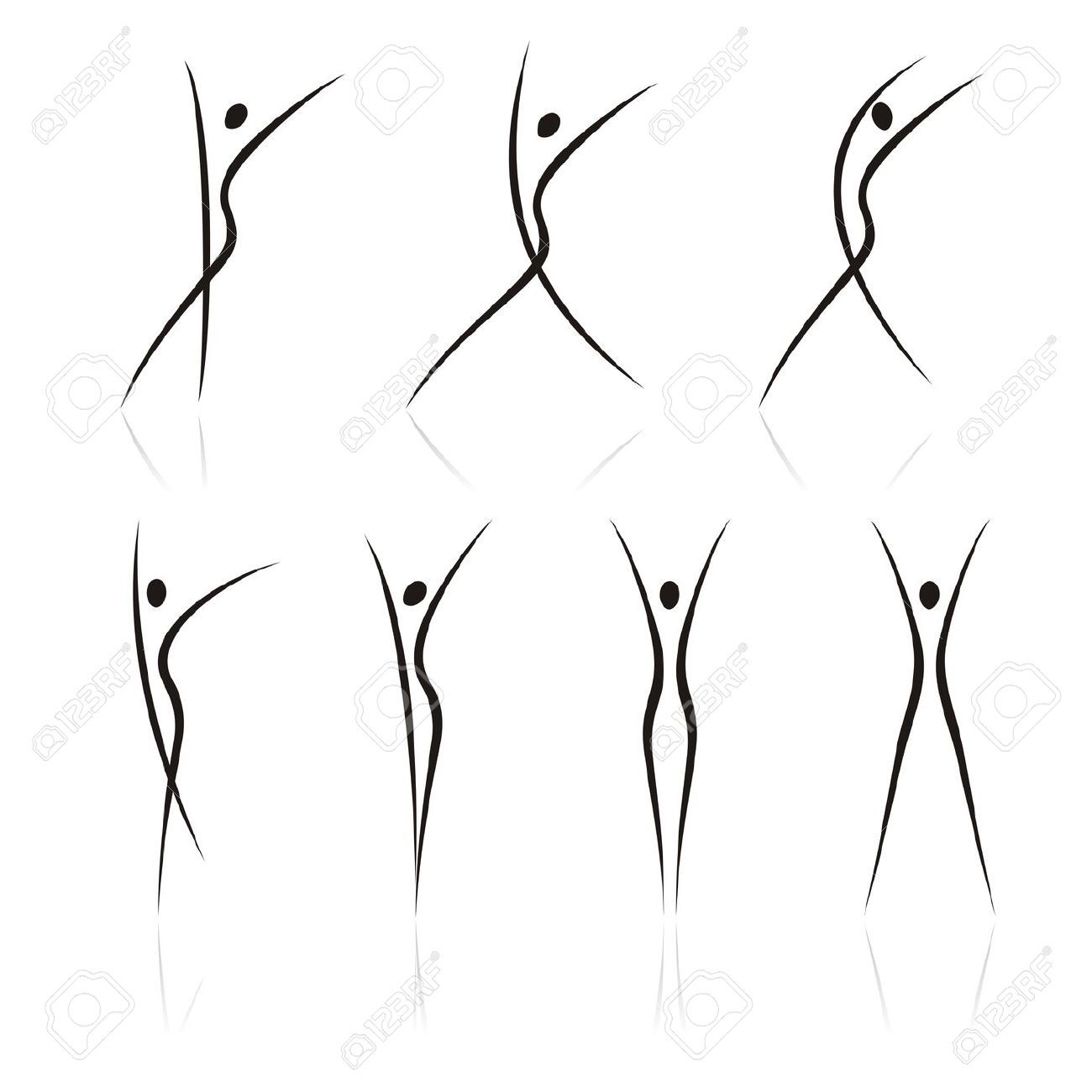 1300x1300 4479074 Abstract Female Figures In Movement Stock Vector Female