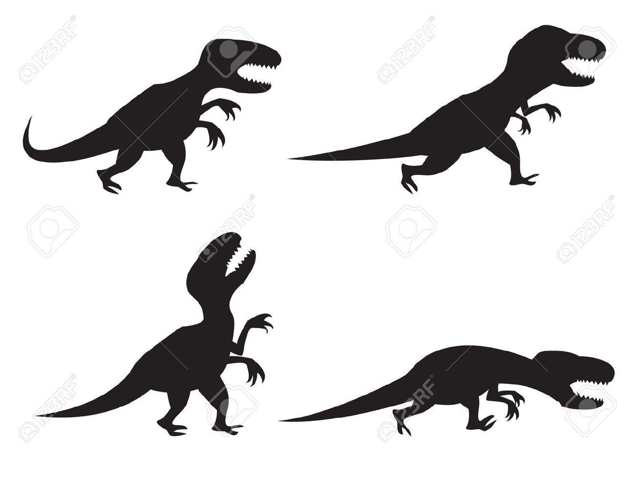 1300x981 T Rex Silhouette Clip Art