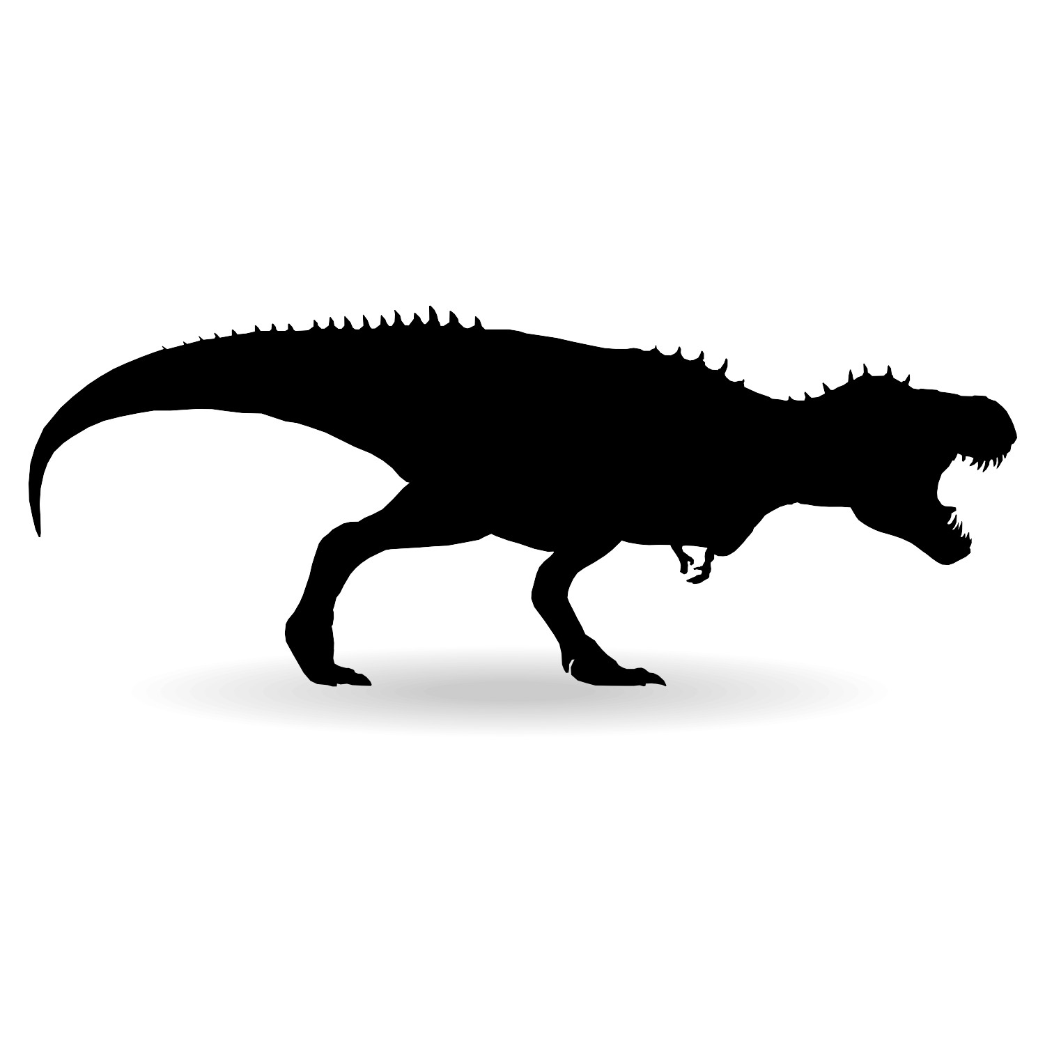1500x1500 Black Silhouette Of T Rex And Velociraptor In Movement Angry Run