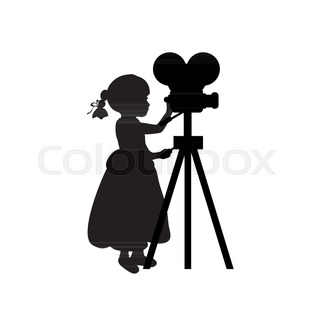 320x320 Movie Camera Silhouette Icon In Patterns Isolated On White