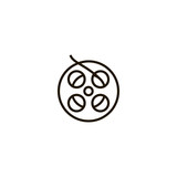 160x160 Film Reel Icon Vector, Clip Art. Also Useful As Logo, Circle App