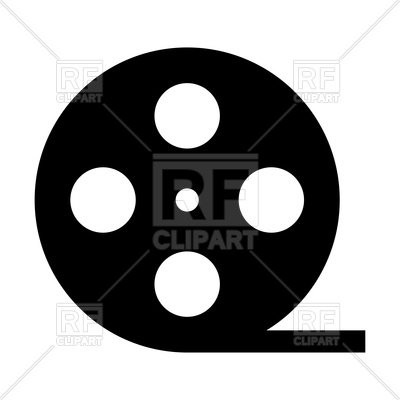 400x400 Film Strip Silhouette Royalty Free Vector Clip Art Image