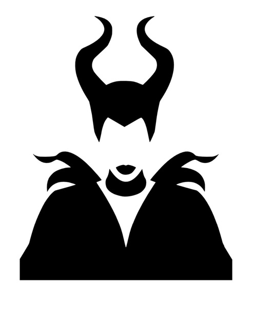 495x640 Maleficent Silhouette Wall Decals Movie Character Home Decor Art