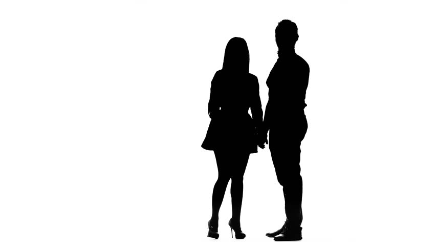 852x480 Silhouette Of People Moving Forward Stock Footage Video 3466130