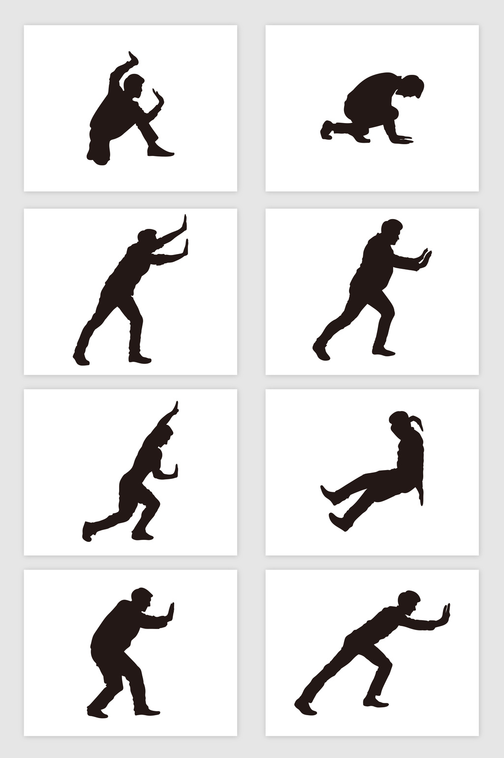 1024x1540 Vector Moving People Silhouette Pattern Free Download Pikbest