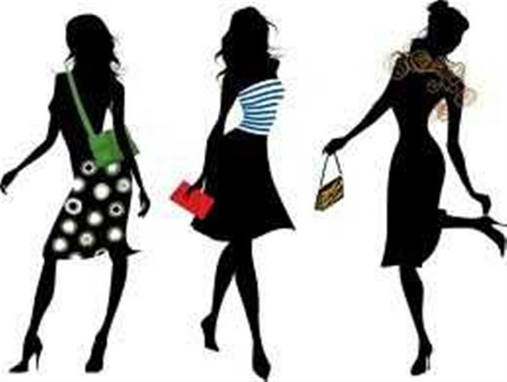 736x554 Clipart Of Silhouette Girl In A Fashion Show