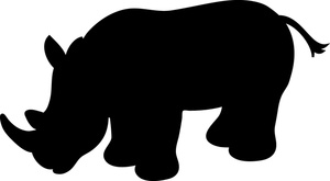 300x165 Rhino Clipart Image