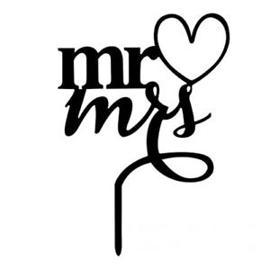 300x300 Mr Amp Mrs Bride And Groom Silhouette Wedding Cake Topper Pick