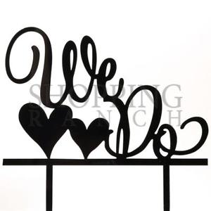 300x300 We Do Sign For Mr Amp Mrs Romantic Black Acrylic Wedding Cake Topper
