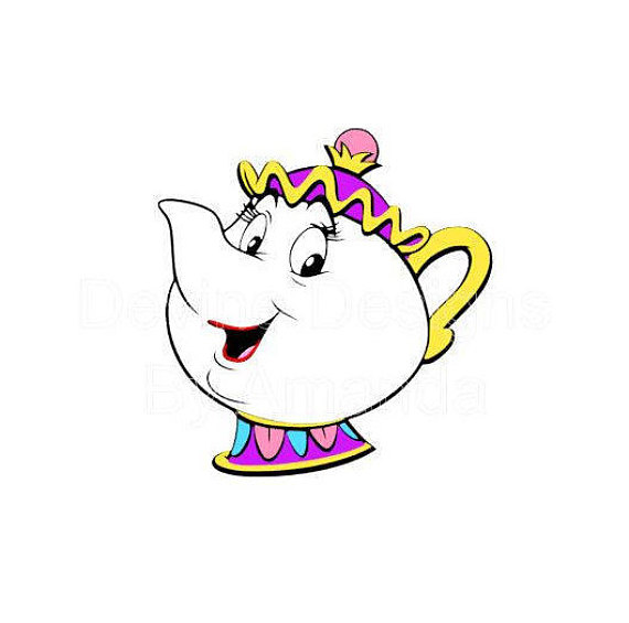 570x565 Mrs. Potts Beauty And The Beast Svg File