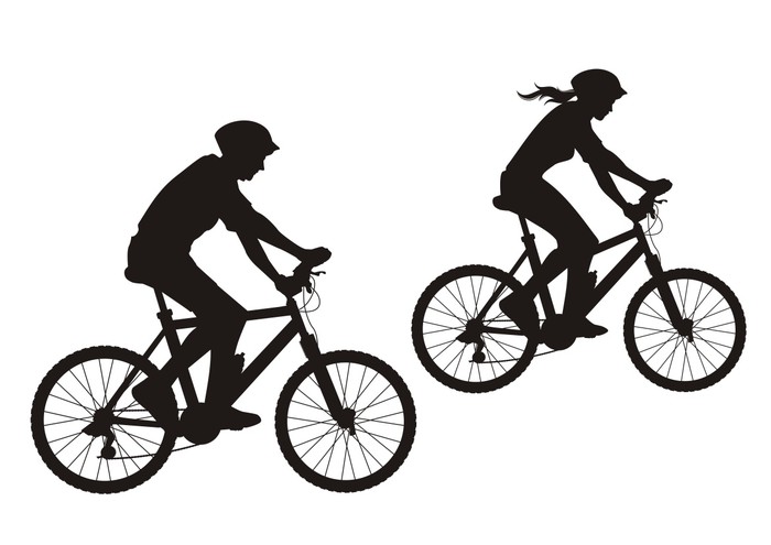 700x495 Mtb Silhouette Wall Mural We Live To Change