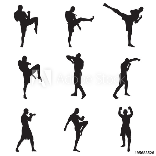 500x500 Muay Thai Silhouettes