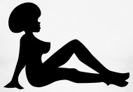 190x132 Crysco Ts Afro Mudflap Girl