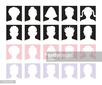 356x299 Set Of Anonymous Avatars And Mugshots Stock Vectors
