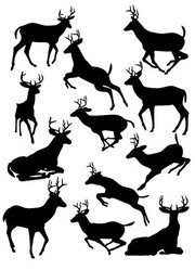 180x249 Mule Deer Silhouette Clip Art