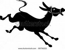 226x175 Clip Art Illustration Of A Donkey Silhouette Rec Room