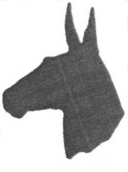 259x347 Mule Portrait Automotive Amp Horse Trailer Magnetic Silhouette