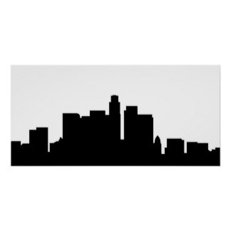 324x324 Skyline Silhouette Art, Skyline Silhouette Prints, Posters, Framed