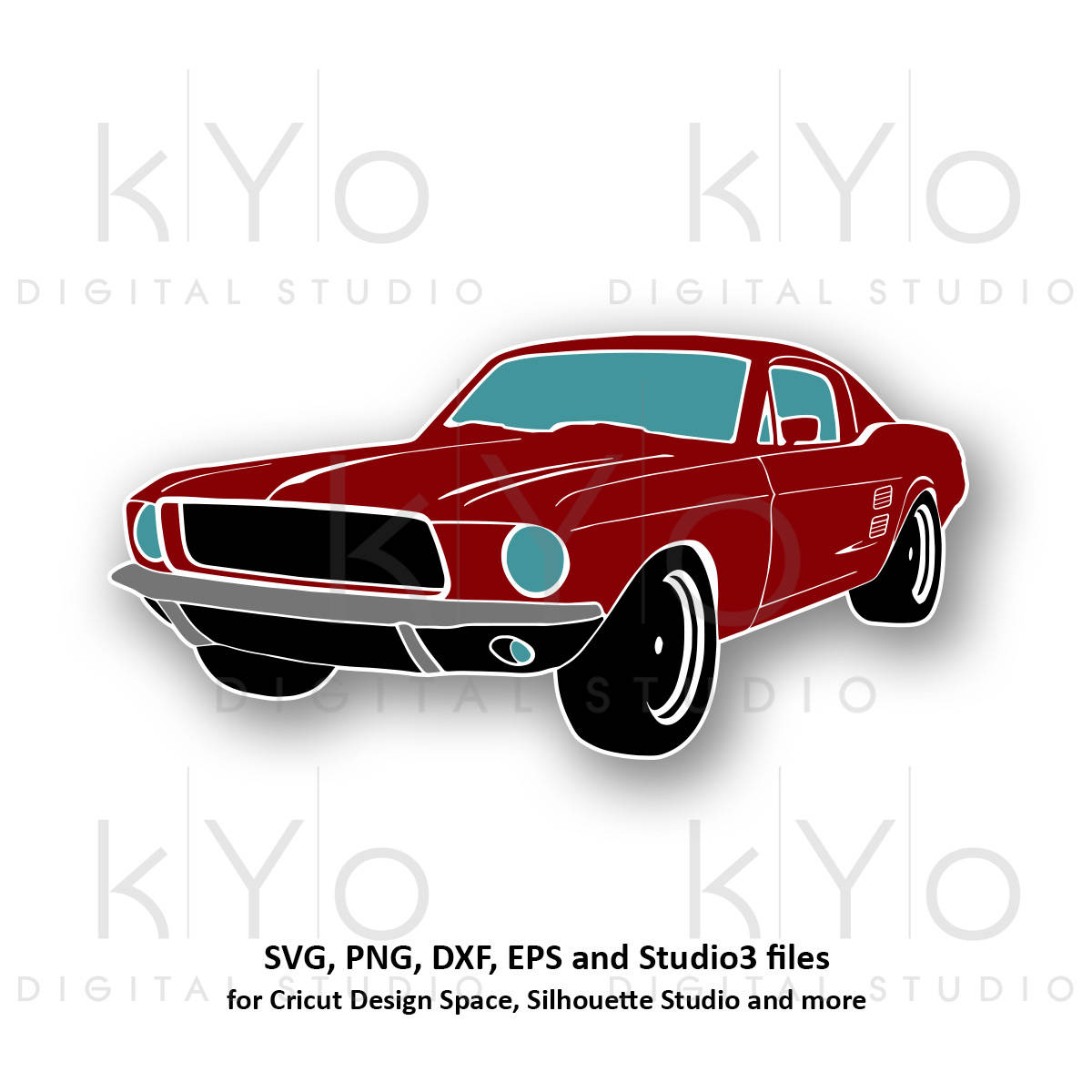 1200x1200 Classic Ford Mustang Svg Png Mustang Car Silhouette Svg