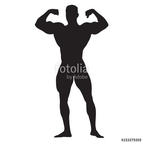 Muscle Man Silhouette at GetDrawings | Free download