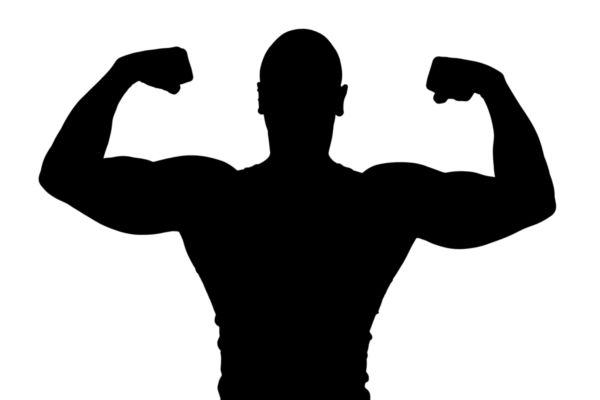 600x400 Silhouette Of A Man Flexing Biceps.