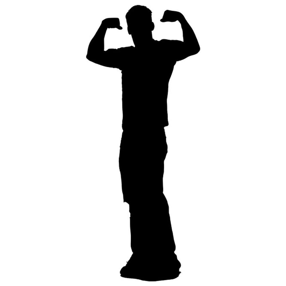 1000x1000 Muscle Man Silhouette Stencil By Crafty Stencil