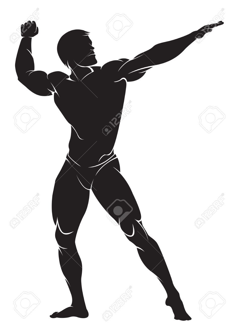 917x1300 Silhouette Clipart Bodybuilder
