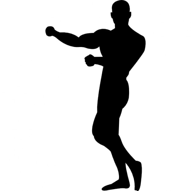 626x626 Gymnast Silhouette Showing Muscles Icons Free Download