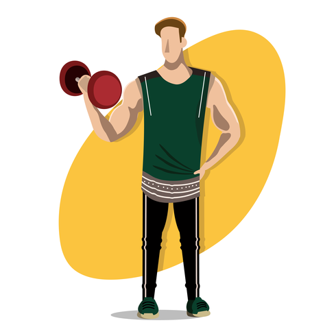 490x490 Muscle Man Free Vector Art