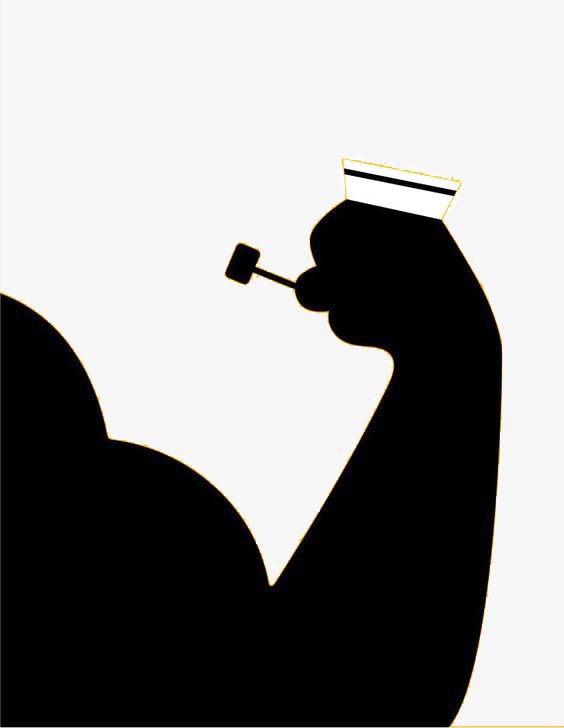 564x728 Muscular Silhouette, Black, Muscle Mass, Arm Png Image For Free