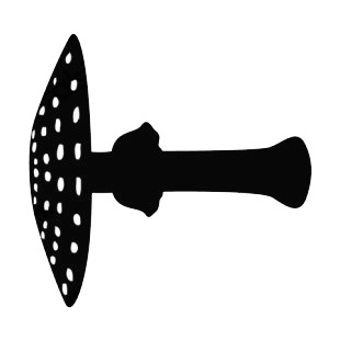 310x310 Mushroom Silhouette Plants Decals, Decal Sticker