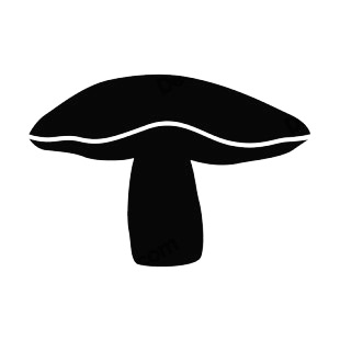 310x310 Mushroom Silhouette Plants Decals, Decal Sticker