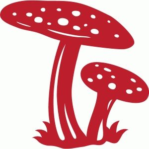 300x300 Mushrooms Silhouette Design, Silhouettes And Store