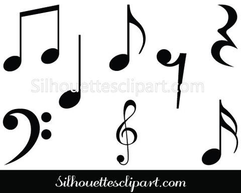 480x384 Silhouette Clipart Music Collection