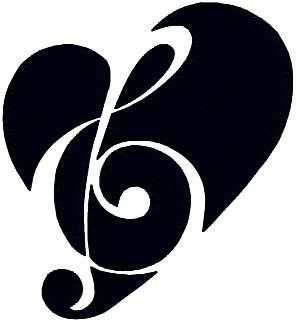 297x322 Music Note Silhouette Heart Silhouette By Designbythestitches